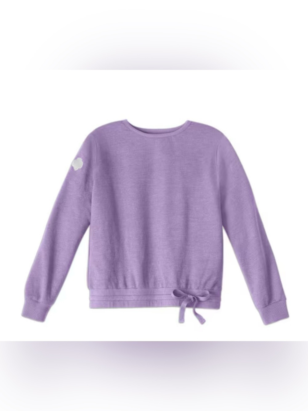 Girl Scout Uniform Violet French Terry Drawstring Sweatshirt Teen Size XL